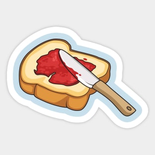 Bread & jam cartoon illustration Sticker